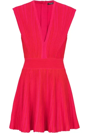 Balmain Vestido corto con costuras en relieve