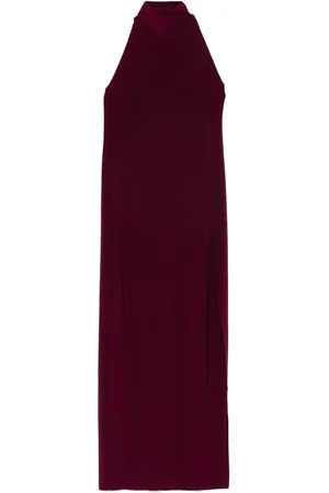 Norma Kamali Vestido largo con cuello halter