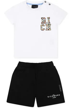John Richmond Conjunto corto con logo estampado