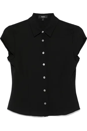 THEORY Camisa de georgette con manga corta