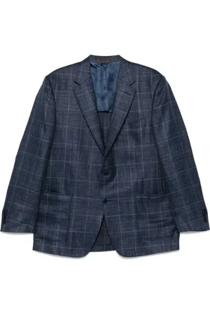 CANALI Blazer con motivo de cuadrícula