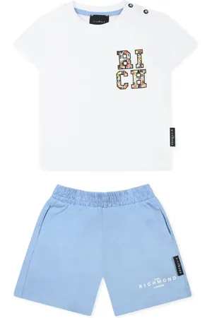 John Richmond Conjunto corto con logo estampado