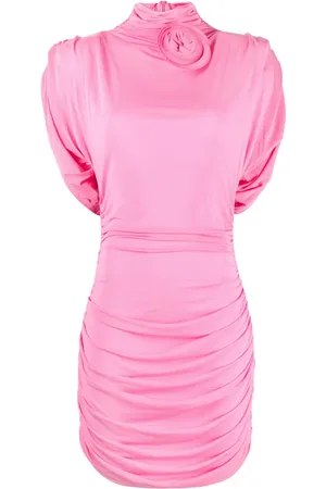 MAGDA BUTRYM Vestido corto drapeado con cuello en V