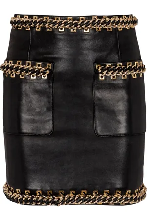 Balmain Falda corta con detalle de cadenas