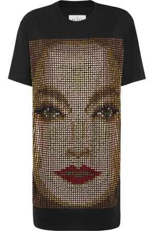 Philipp Plein Vestido largo con detalles de strass