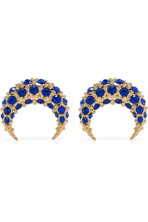 Marine Serre Pendientes con apliques Moon