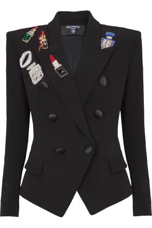 Balmain Chaqueta ajustada con parches bordados