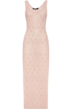 Philipp Plein Vestido midi con monograma
