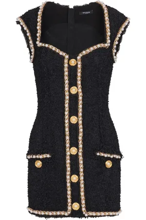 Balmain Vestido con detalle de perlas