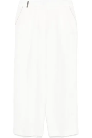 PESERICO SIGN Pantalones de tejido gabardina de lino