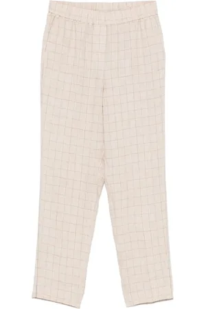 PESERICO SIGN Pantalones a cuadros príncipe de Gales de lino