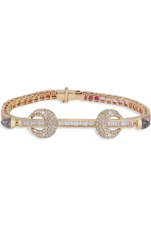 Ananya Pulsera Chakra en oro amarillo de 18 ct con zafiro