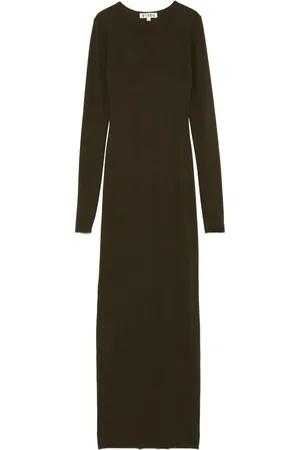 ÉTERNE Vestido largo con cuello redondo