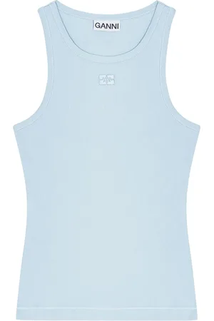 Ganni Top con logo bordado
