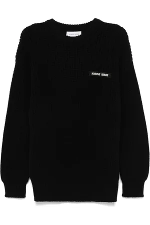 Marine Serre Jersey con cuello redondo