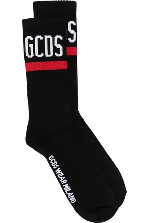 GCDS Calcetines con logo de intarsia