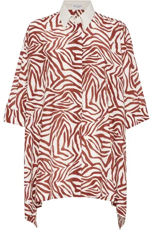Brunello Cucinelli Camisa de seda y algodón