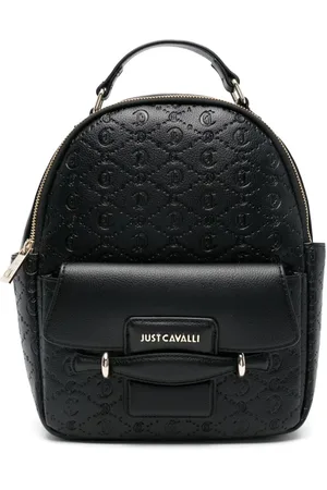 Roberto Cavalli Mochila con monograma en relievea