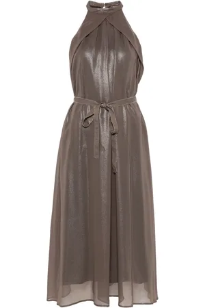 PESERICO SIGN Vestido midi con cierre de lazo
