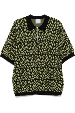 Bluemarble Polo con diseño de leopardo en jacquard