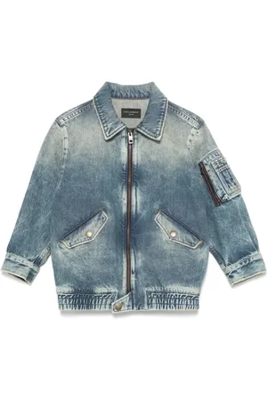 Dolce & Gabbana Chaqueta vaquera con placa del logo
