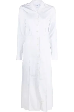Thom Browne Vestido camisero plisado