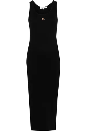 Maison Kitsuné Vestido midi de canalé