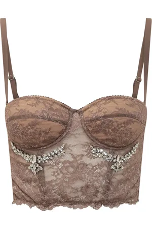 Des Phemmes Top tipo bustier con encaje