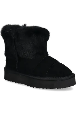 Patrizia Pepe Girl Botas con ribete de pelo artificial