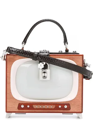 Dolce & Gabbana Bolso shopper rígido con forma de TV "Dolce"