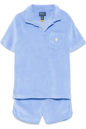 Ralph Lauren Conjunto de pantalones cortos y camiseta de tejido de rizo