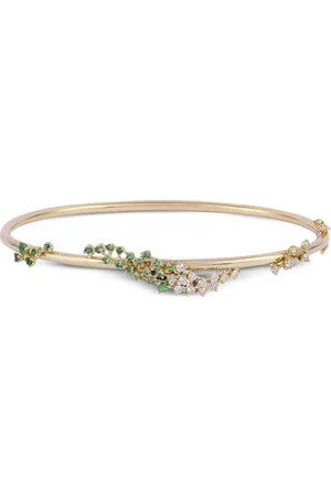 Ananya Brazalete Scatter en oro amarillo de 18 ct con diamantes y tsavorita