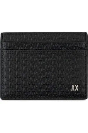 Armani Exchange Tarjetero con monograma en relieve