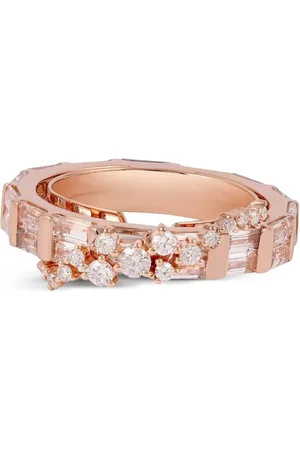 Ananya Anillo Scatter en 18 ct con diamantes y zafiros