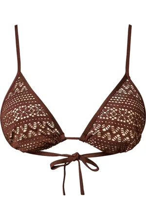 Twin-Set Top de bikini con diseño triangular