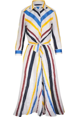 SARA ROKA Vestido midi a rayas