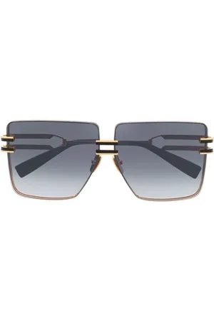Balmain Gafas de sol con montura oversize y logo