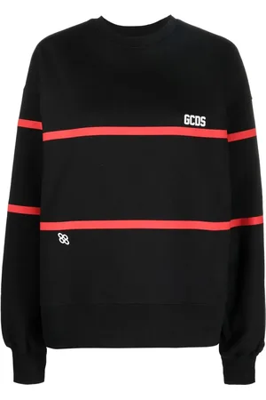 GCDS Sudadera con detalles de rayas