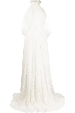 Saiid Kobeisy Vestido de tul con cuello halter