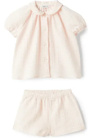 Il gufo Set de pantalones cortos a cuadros gingham