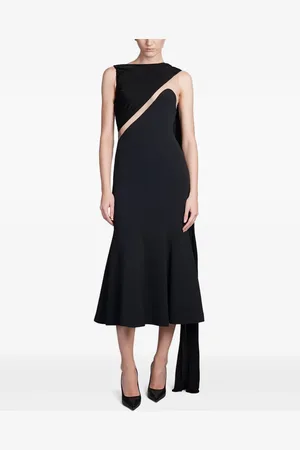 DAVID KOMA Vestido midi sin mangas