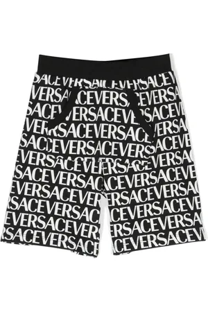 VERSACE Pantalones cortos de deporte con logo estampado