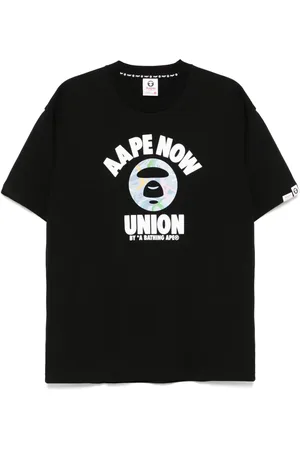 A Bathing Ape Camiseta con logo Moonface y manga corta