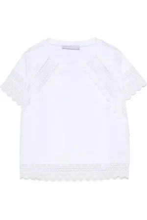 ERMANNO SCERVINO Camiseta con ribete de encaje