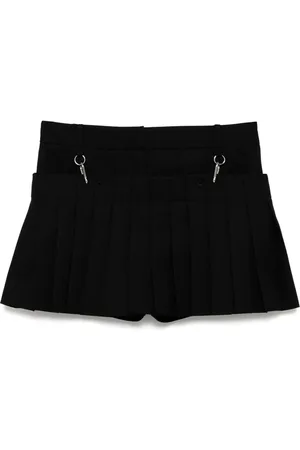 tibi Pantalones cortos con pinzas de grain de poudre