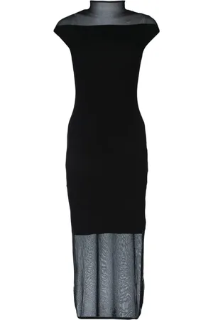 Calvin Klein Vestido corto con paneles translúcidos