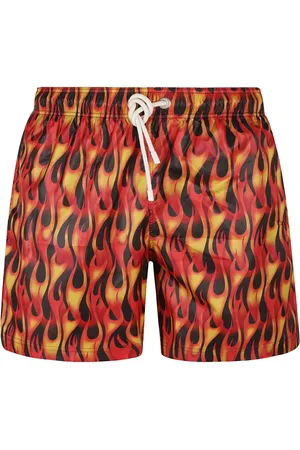 Palm Angels Bañador con llamas estampadas