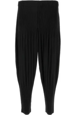 Issey Miyake Pantalones con efecto plisado