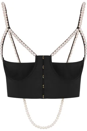 Moschino Top con detalle de perlas