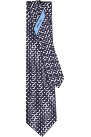 Salvatore Ferragamo Corbata con estampado Swan